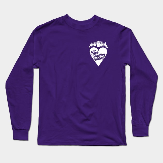 Free, creative & alive Long Sleeve T-Shirt by Lucia Types